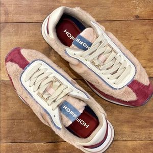 HOFF suede and faux fur sneakers. Memory foam insole.